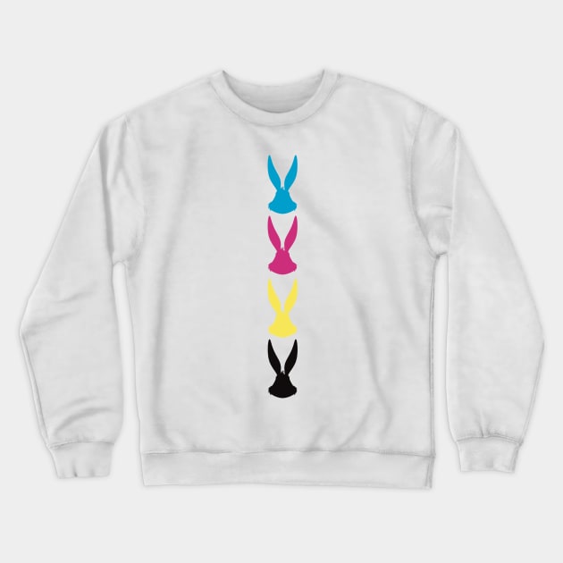 CMYK Rabbit Crewneck Sweatshirt by liquidsouldes